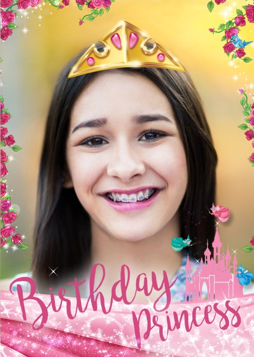 Disney Princess Sleeping Beauty Photo Upload Birthday Card