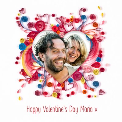 Quilled Creations Heart-Shaped Photo Upload Card