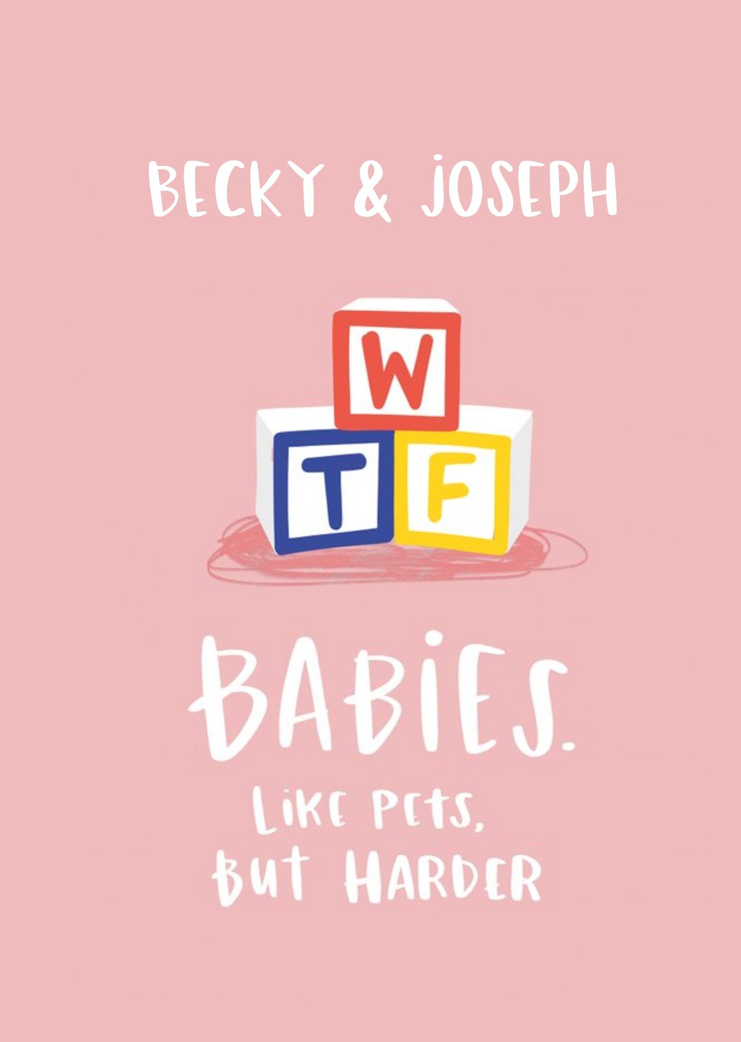 Lucy Maggie Wtf Babies Like Pets But Harder New Baby Card Ecard