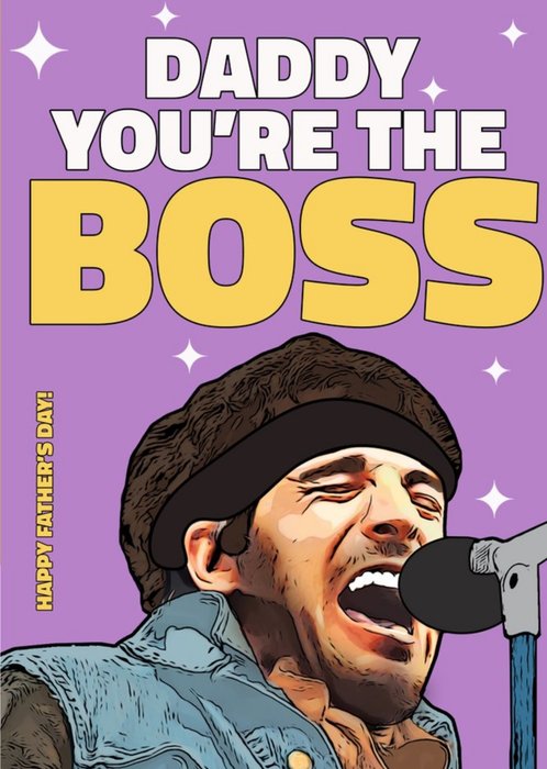 Ferry Clever Funny Illustrated Singer You're The Boss Father's Day Card