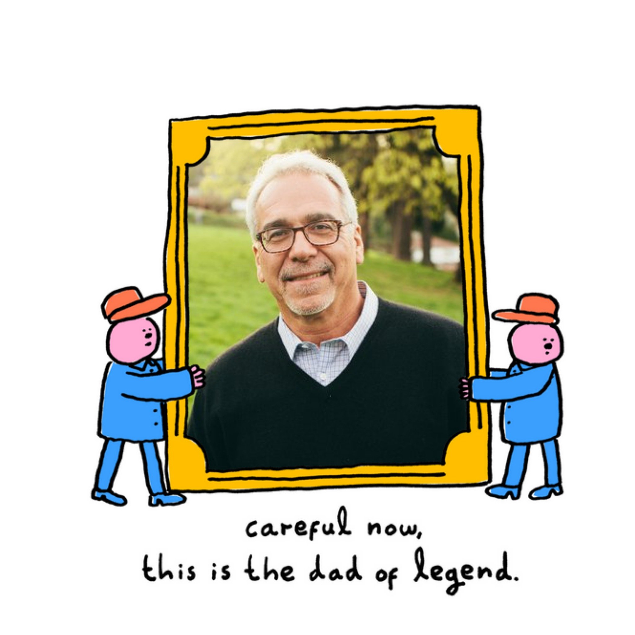 He's A Legend Father's Day Photo Card, Square