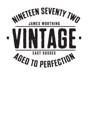 Vintage and Aged To Perfection Personalised T-Shirt