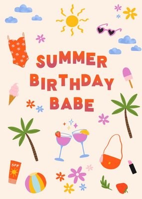 Summer Birthday Babe Card