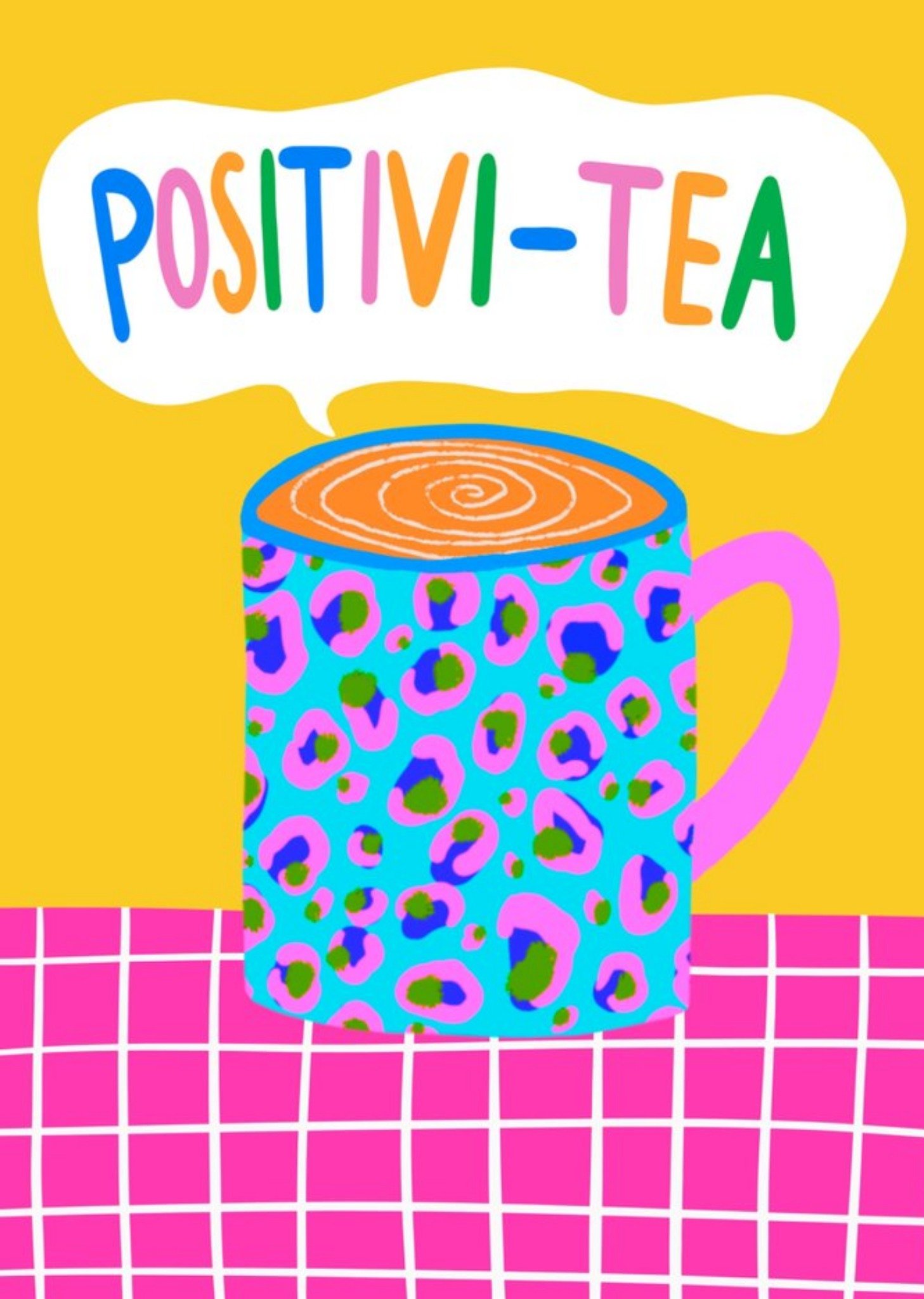 Positivi-Tea Illustrated Woman Card Ecard