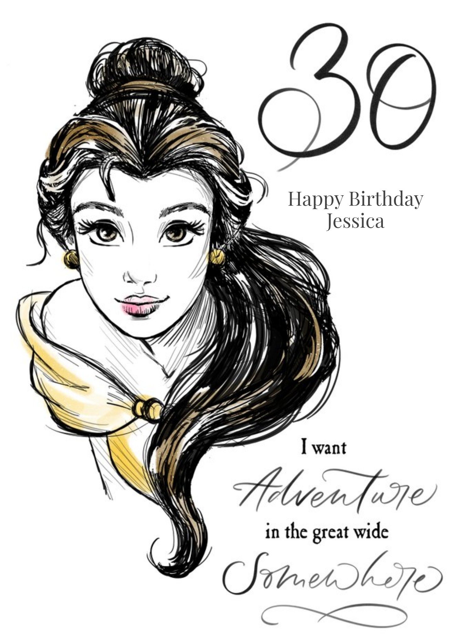 Disney Princesses Disney Adult Princess Belle, 30th. I Want Adventure In the Great Wide Somewhere Bi