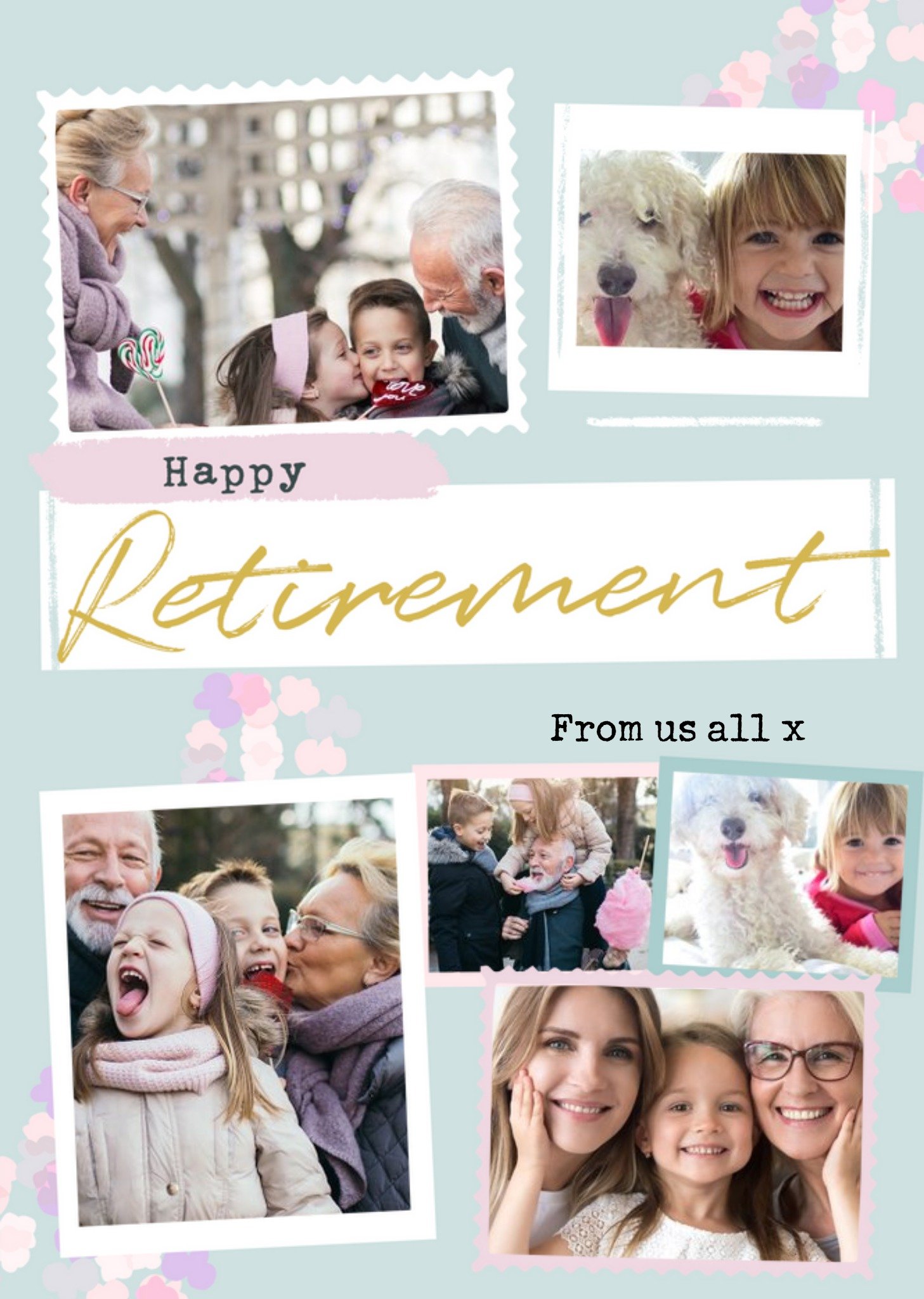 Snapshots Floral Photo Upload Retirement Card Ecard