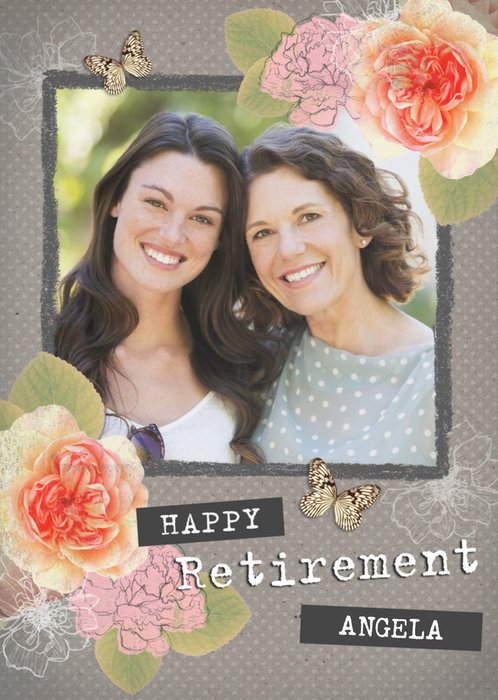 Happy Retirement Photo Upload Card