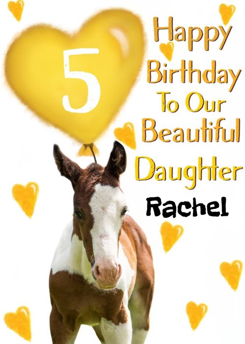 Alex Sharp Photography Pony Daughter Female 5th Birthday Card