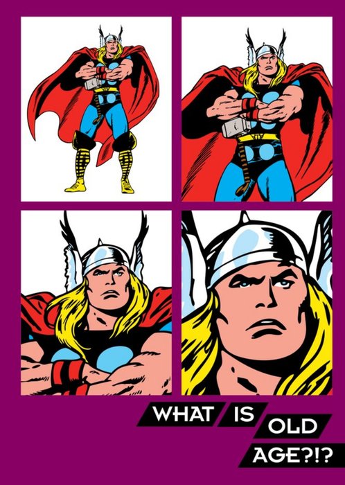 Thor Birthday Card - Marvel - old age