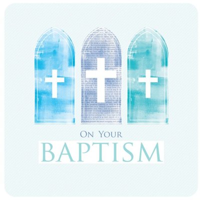 Davora Illustrated Watercolour Cross Baptism Card