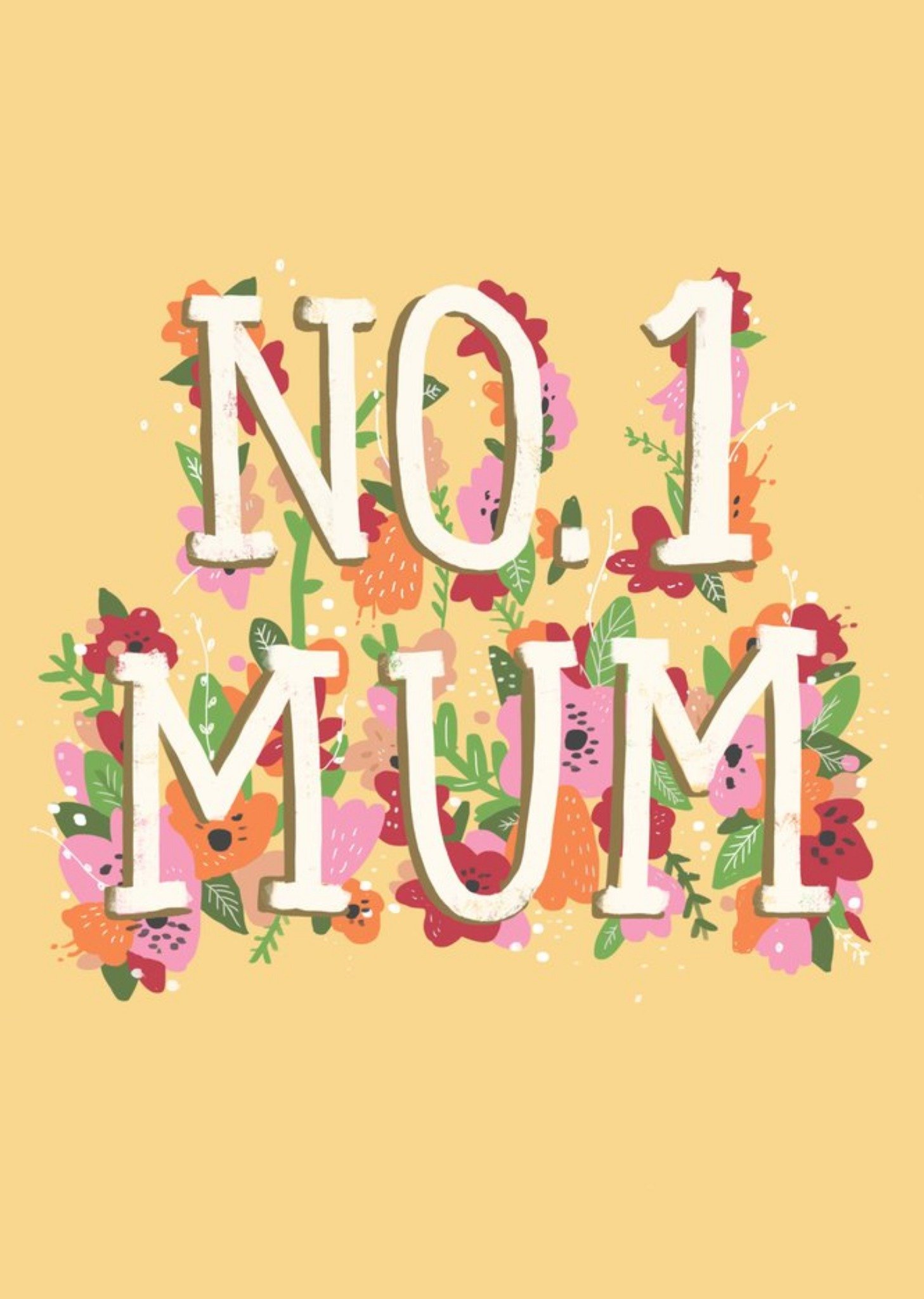 No1 Mum Floral Card Ecard