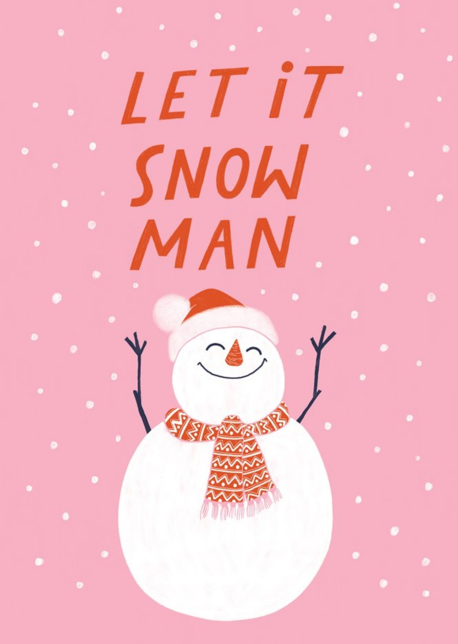 Cardy Club Let It Snow Man Card, Large