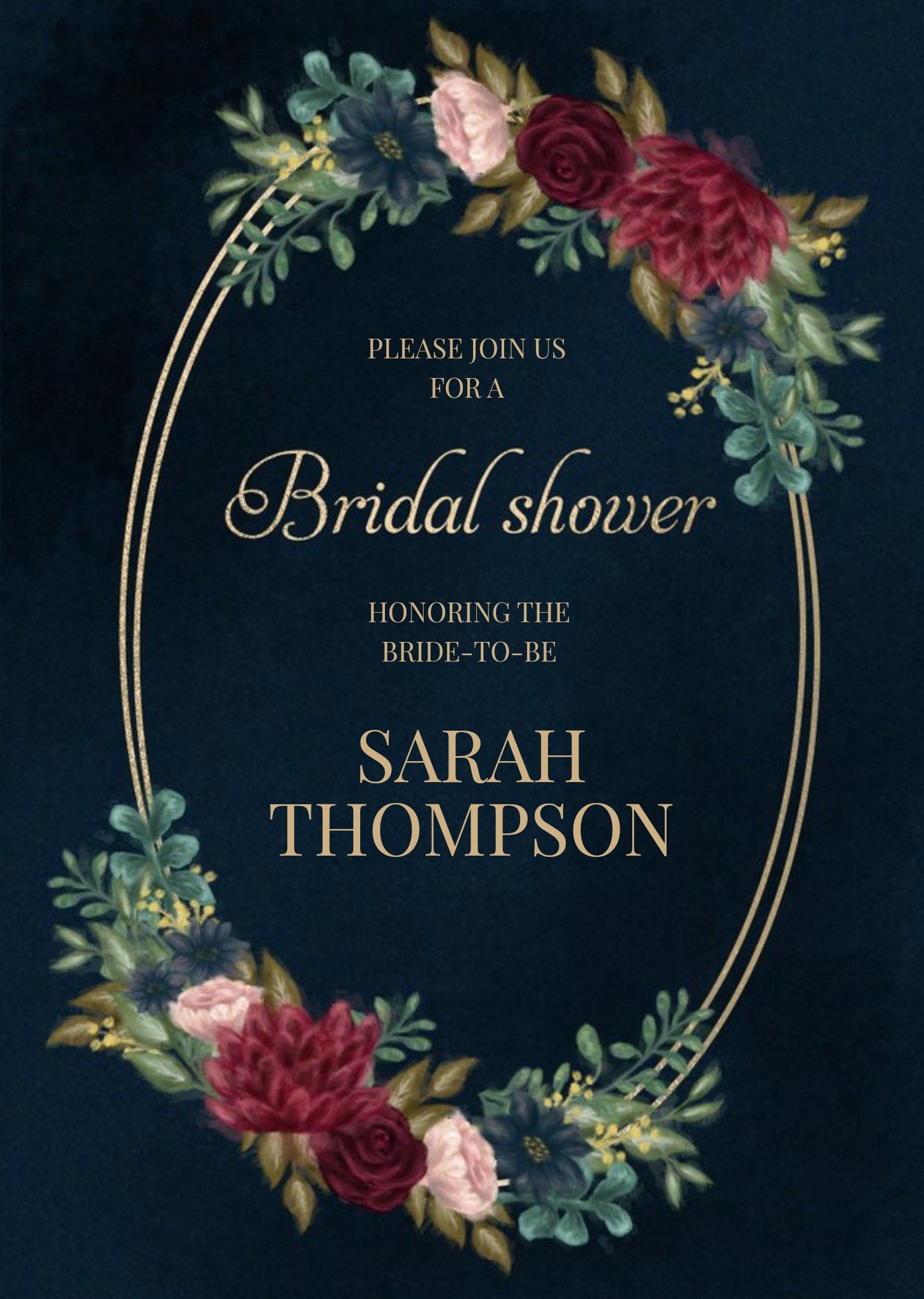Moonpig Hope Blossoms Bridal Shower Invite, Standard Card