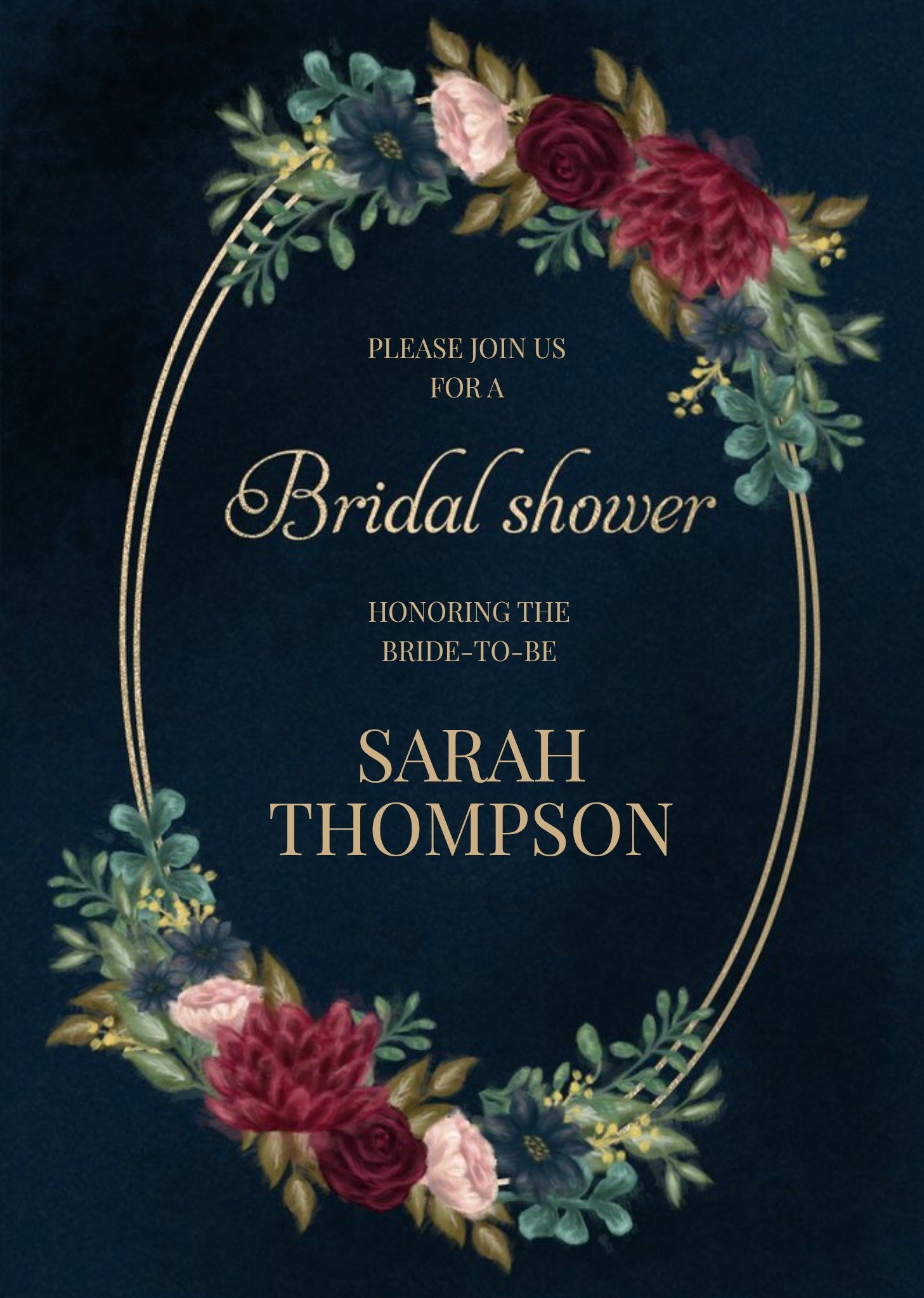 Hope Blossoms Bridal Shower Invite Ecard