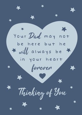 Forever In Your Heart Sentimental Verse Thinking Of You On Father's Day Card
