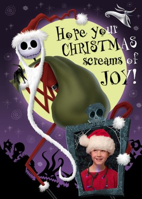 The Nightmare Before Christmas Grave Photo Upload Card