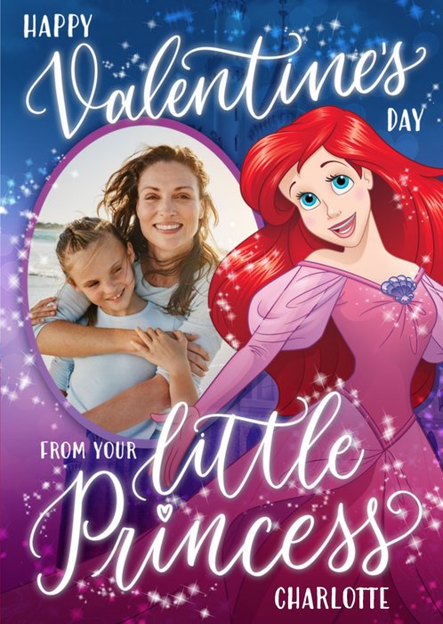 Disney Princess Ariel From The Kids Valentine's Day Photo Card
