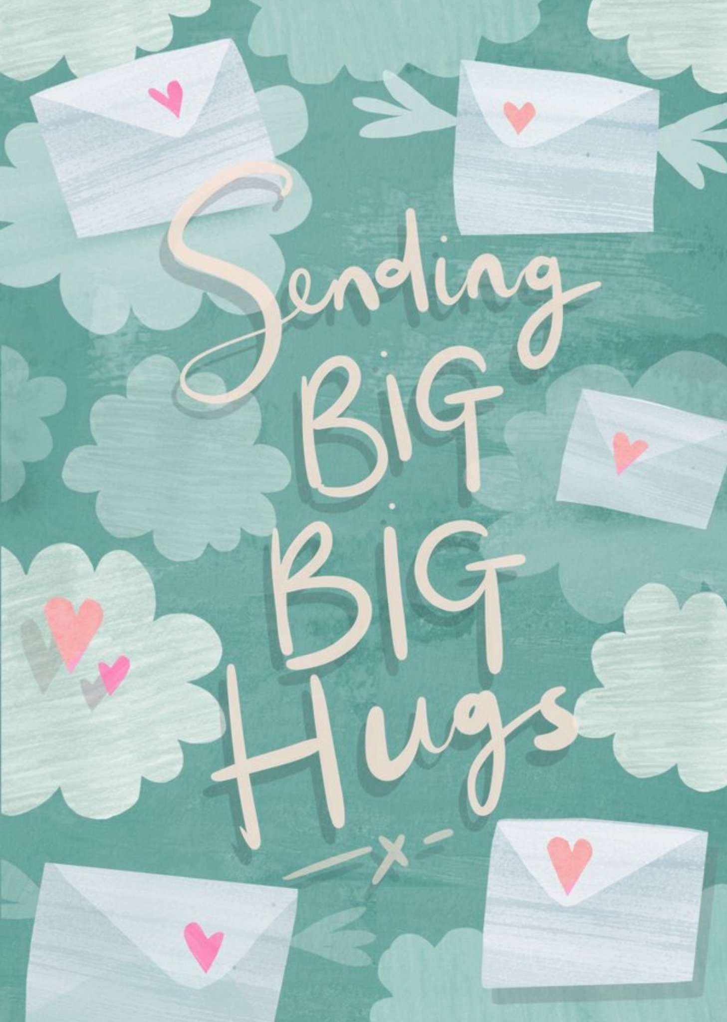 Moonpig Sending Big Big Hugs Greetings Card, Large