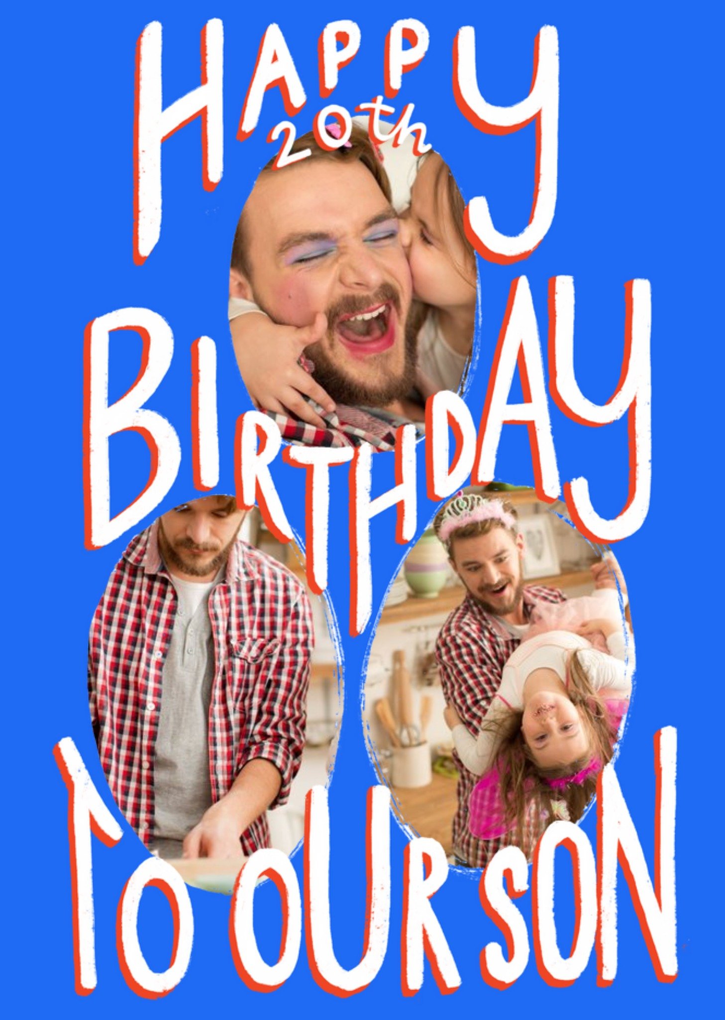 Happy 20th Birthday To Our Son Photo Upload Card Ecard