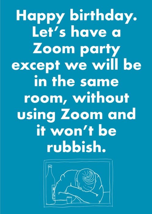 Objectables Funny Zoom Party Birthday Card