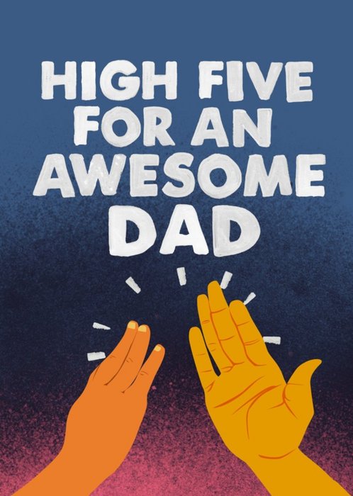 Jolly Awesome Dad High Five Card