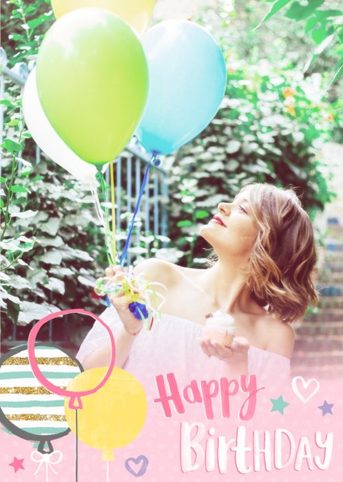 Bunch Of Balloons Happy Birthday Photo Card