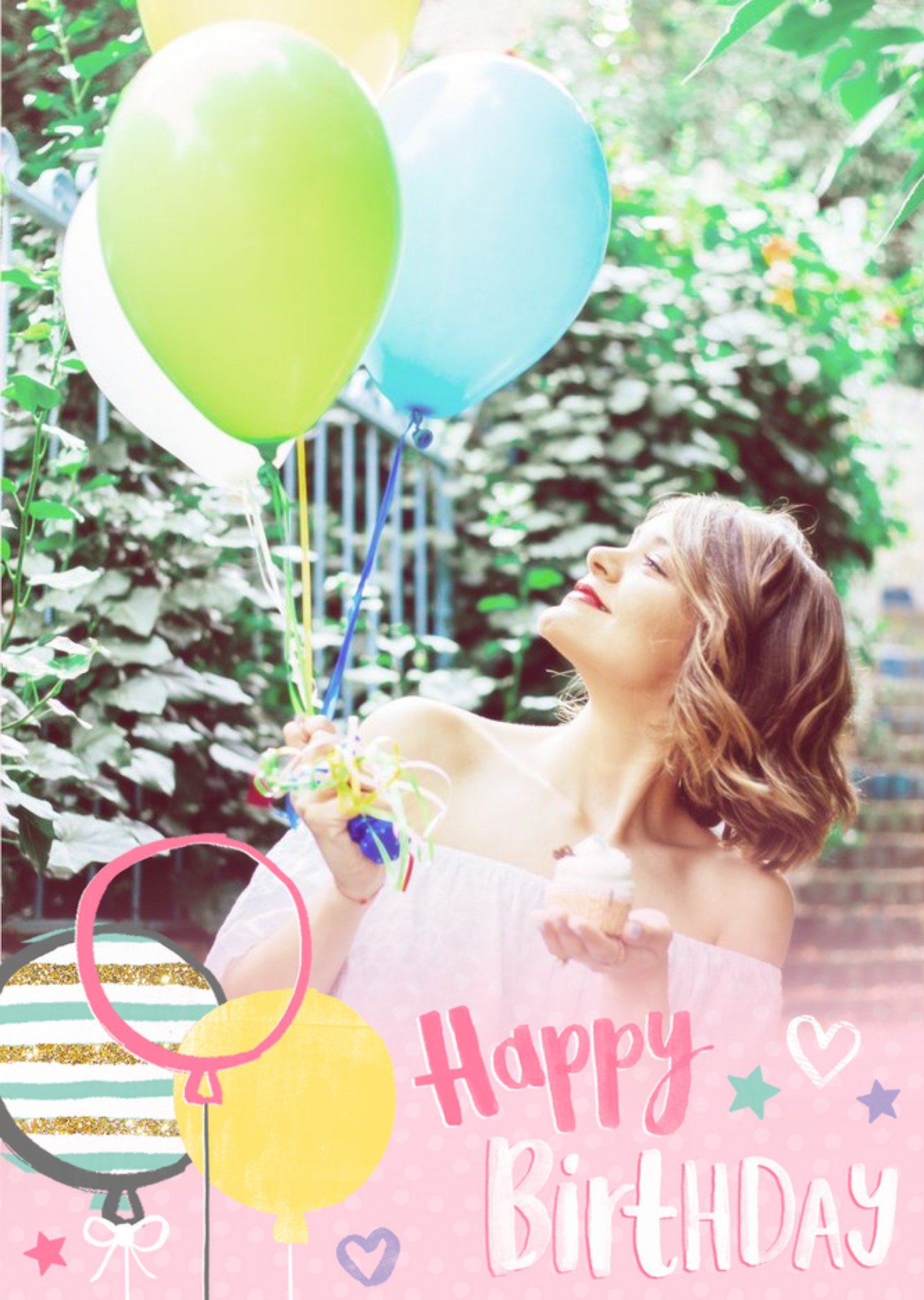 Bunch Of Balloons Happy Birthday Photo Card Ecard