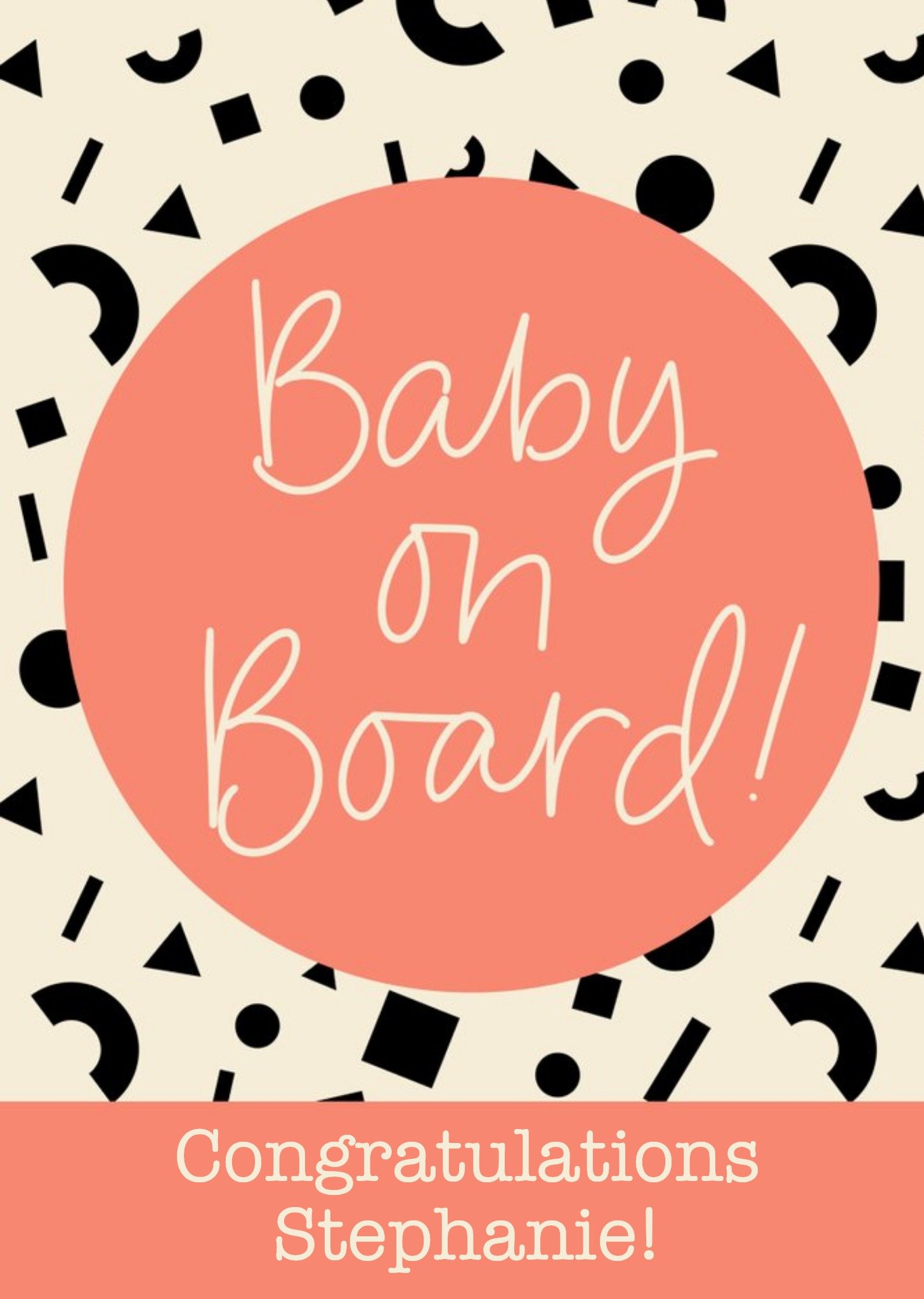 Scatterbrain Baby On Board Card