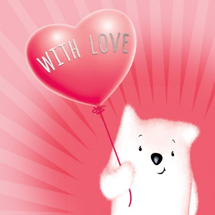 Meecadoo Cute Illustrated Bear With Love Card