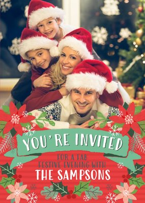 Youre Invited Christmas Photo Upload Card