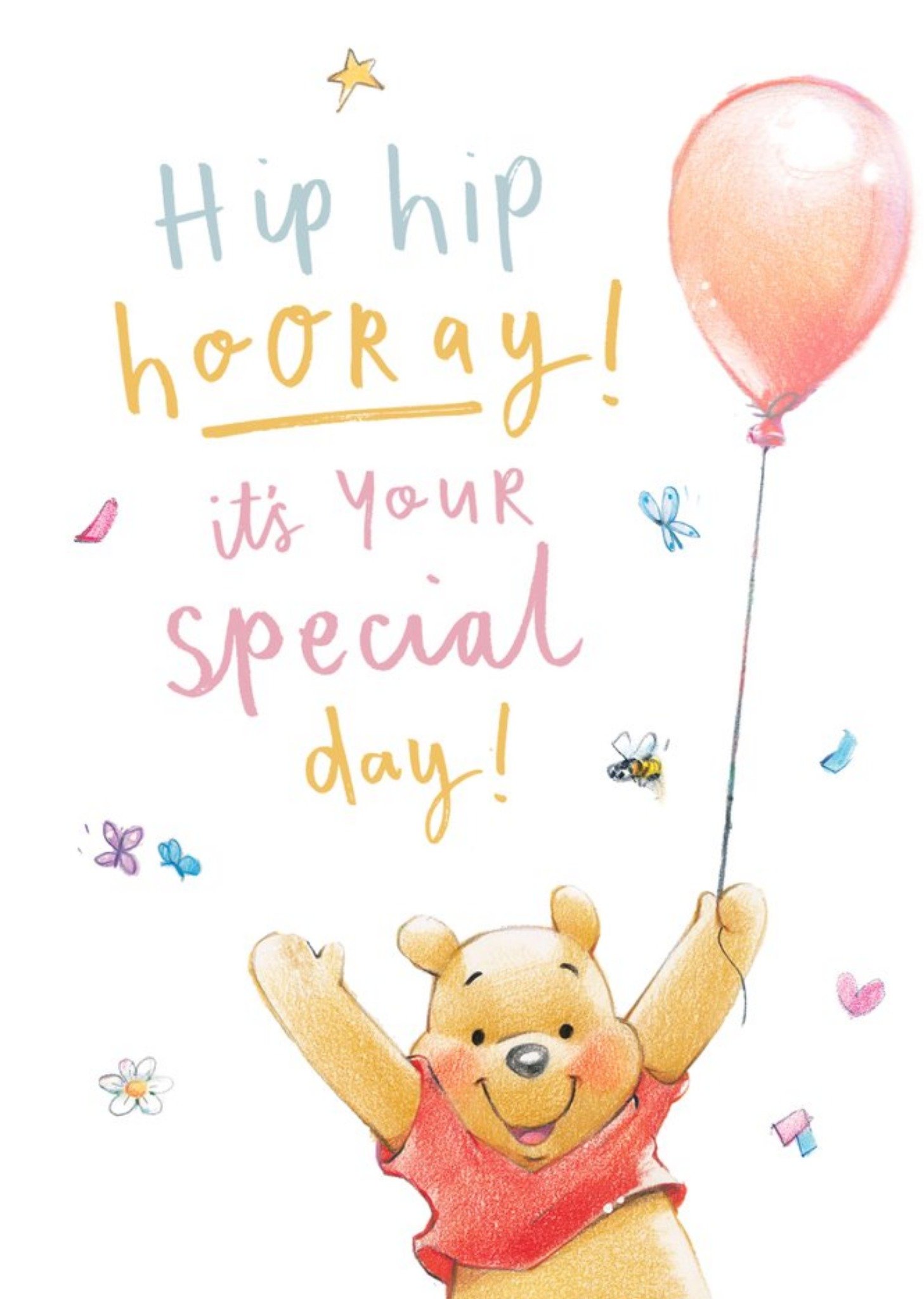 Winnie The Pooh Hip Hip Hooray Birthday Card Ecard