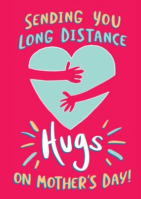 Funny Covid Hand Sending You Long Distance Hugs On Mother's Day Card