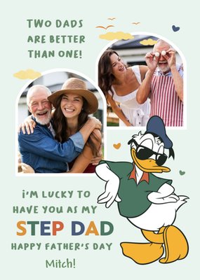 Disney Mickey Mouse Daffy Duck Photo Upload Father's Day Card