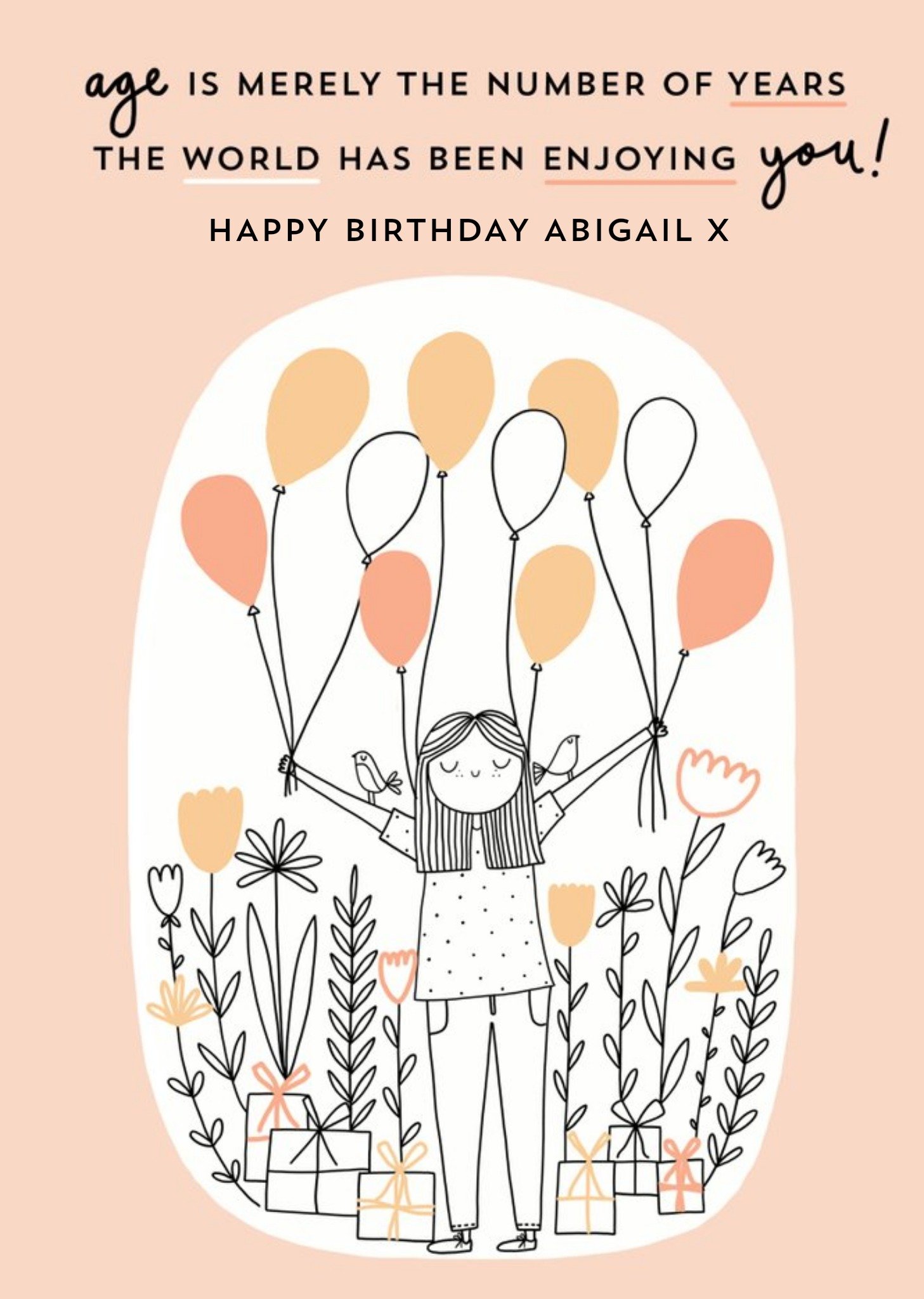 Moonpig Balloon And Presents Birthday Card, Large