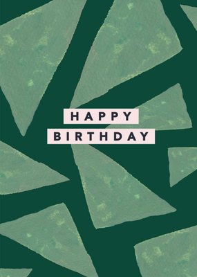 Green Abstract Pattern Birthday Card By Joy Jen Studio