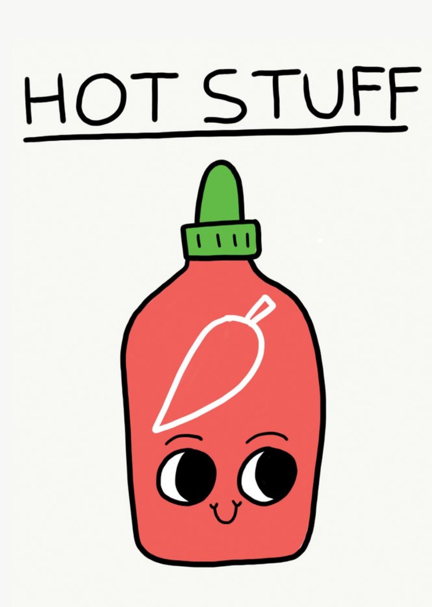 Jolly Awesome Hot Stuff Sauce Chilli Card, Large