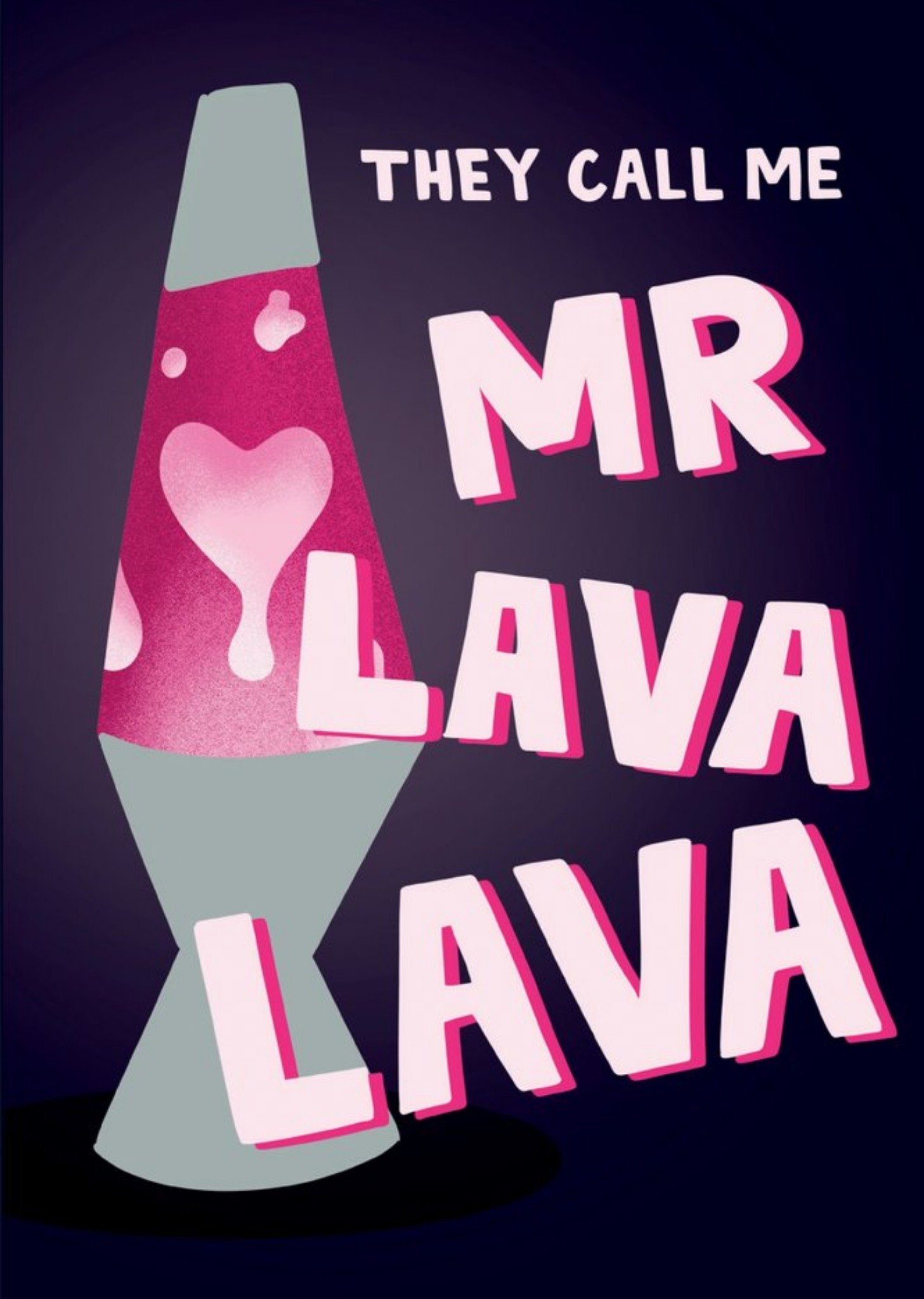 Moonpig Illustrated Mr Lava Lava Lamp Valentines Day Card, Large