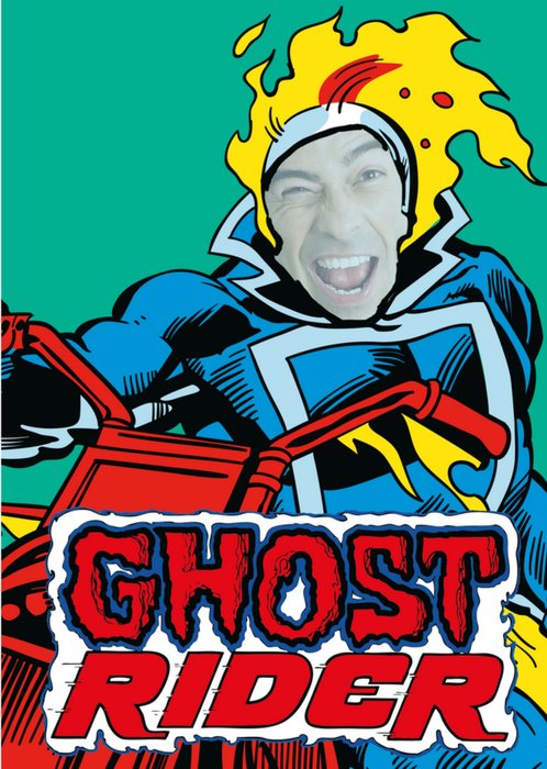 Marvel Ghost Rider Face Upload Card