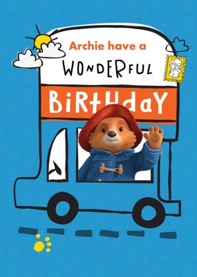 Wonderful Paddington Bear Birthday Card