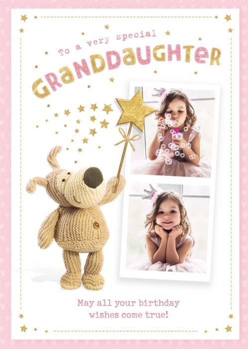 Cute Boofle Photo upload Card - To a very special Granddaughter