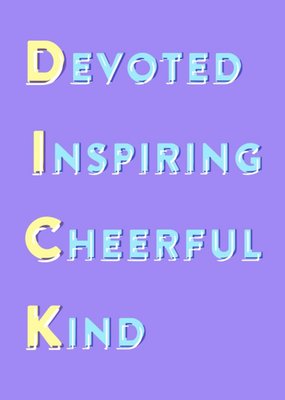 Devoted Inspiring Cheerful Kind Personalised Greetings Card