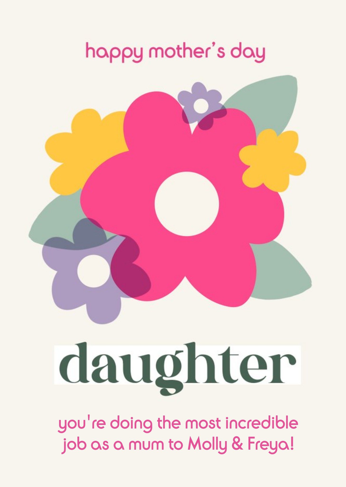 Daughter Incredible Job Mother's Day Card Ecard