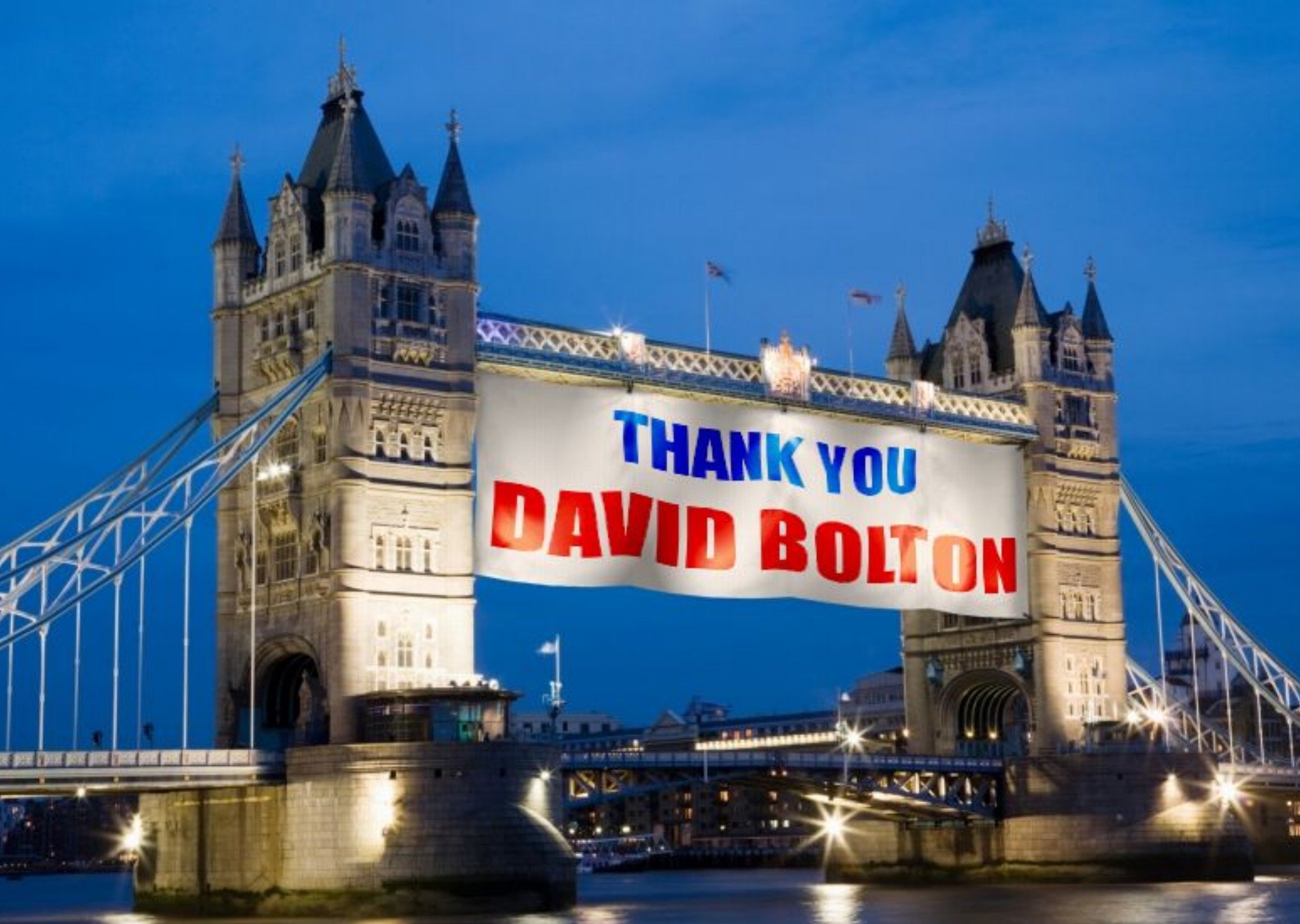 London Tower Bridge Personalised Thank You Banner Card