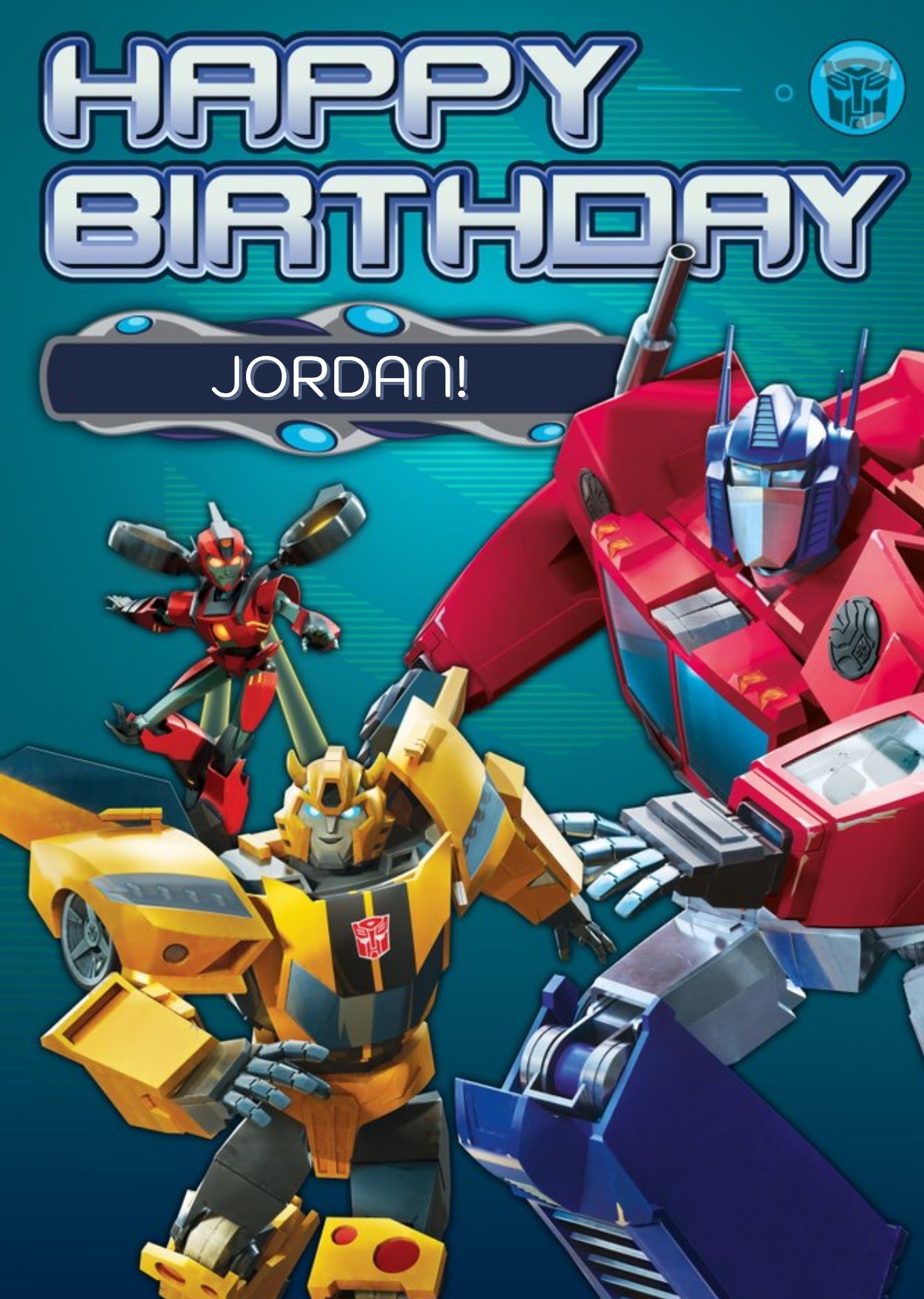 Transformers Earthspark Birthday Card, Large