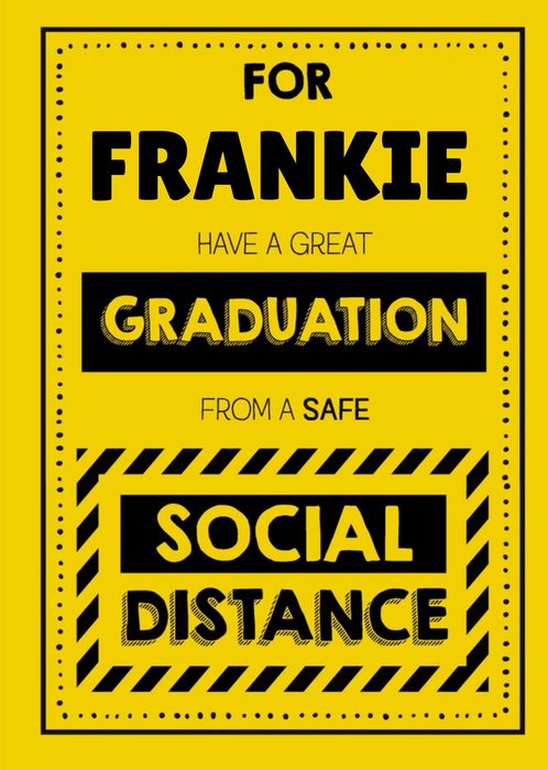 Jam and Toast Safe Social Distance Graduation Card