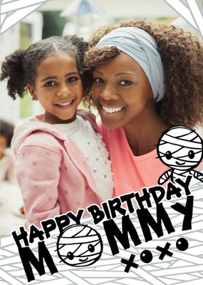 Little Monsters From The Kids Mommy Photo Upload Birthday Card