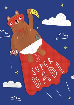 Jess Moorhouse Fun Illustrated Bear Super Dad Card