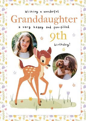 Disney Bambi Photo Upload Birthday Card