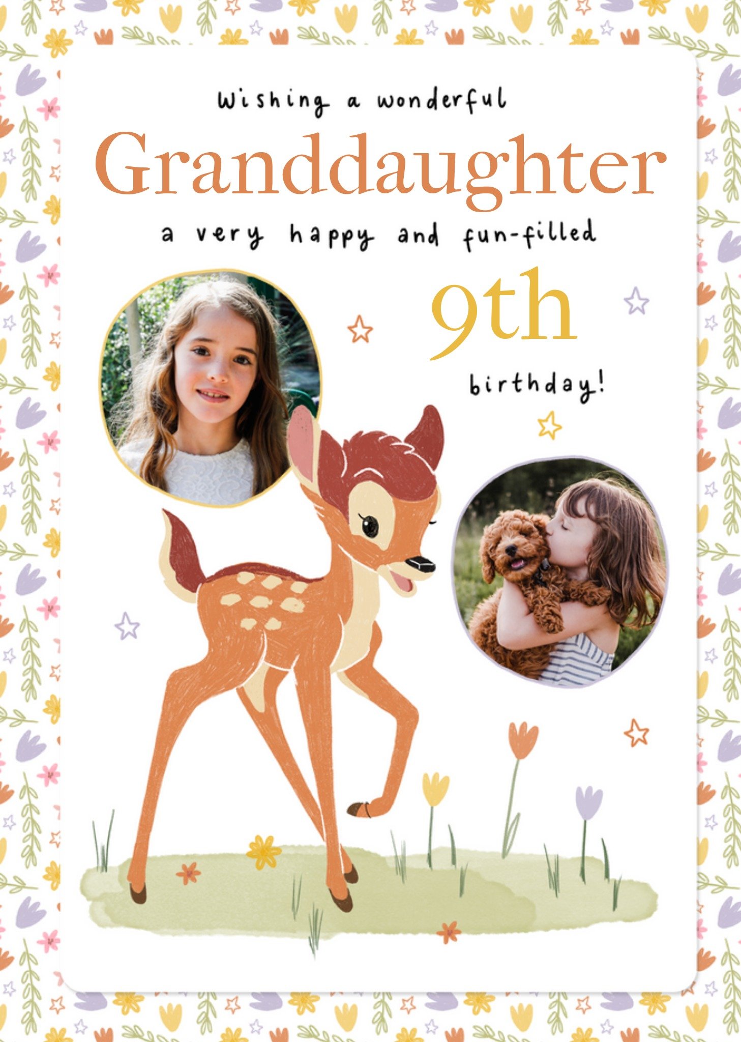 Disney Bambi Photo Upload Birthday Card, Large