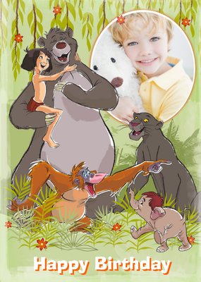 Jungle Book Baloo Mowgli And Friends Personalised Photo Upload Card
